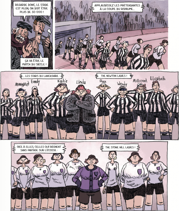 Extrait de Le Match du siècle, porté par Julie Billault au scénario et Seb Piquet au dessin.