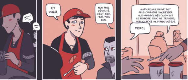 Second extrait de la bande dessinée Saigneurs, par Lou Lubie © Delcourt, 2026