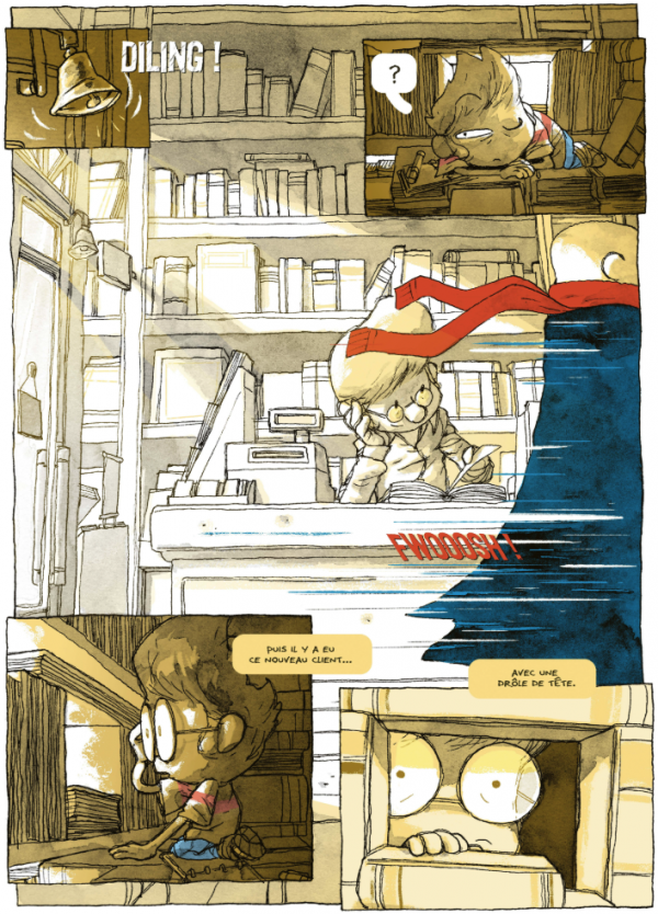 Extrait de Le Buveur d'encre, par Eric Sanvoisin et Steve Baker © Nathan BD, 2026