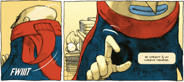 Extrait de planche de Le Buveur d'encre, par Eric Sanvoisin et Steve Baker © Nathan BD, 2026