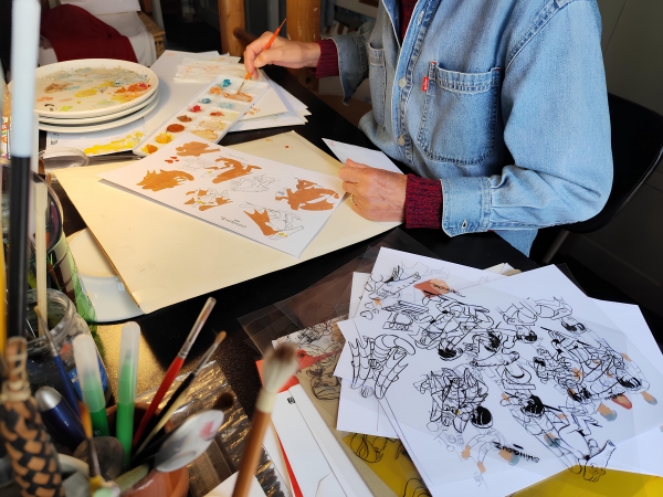 Dans l’atelier d’Evelyne Tranlé, coloriste de Valérian, Blueberry et Philémon La palette de couleurs d’Evelyne Tranlé, au service de séries cultes comme Valérian