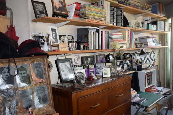 Vue d'ensemble de l'atelier de Chantal Montellier à Ivry-sur-Seine