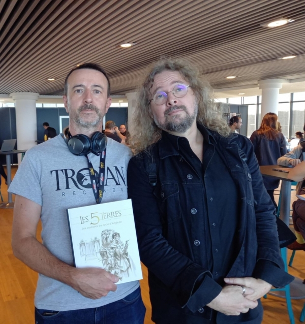 Échange avec Cédric des éditions CedMag David Chauvel et Jérôme Lereculey avec l’Edition Originale du premier Livre Saint Malo Octobre 2022