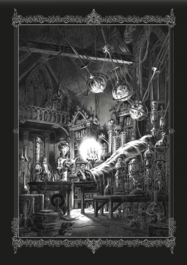 Extrait d'illustrations du roman de Mary Shelley, par Stan Manoukian