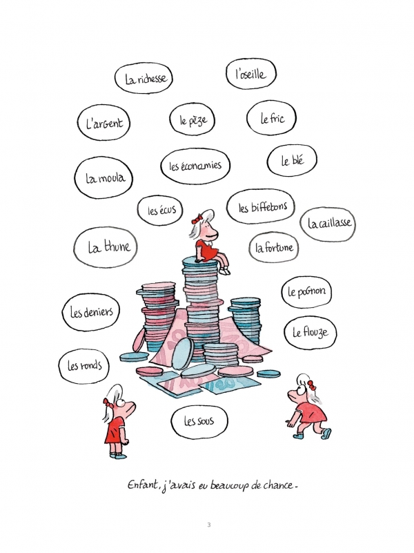 Planche extraite de Jeune et fauchée, dessinée avec tendresse et humour dans un style minimaliste.