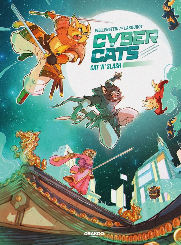 Couverture de Cybercats, T.1 - Les exorcistes du cyberespace, par Aur&eacute;lie Wellenstein et Thomas Labourot