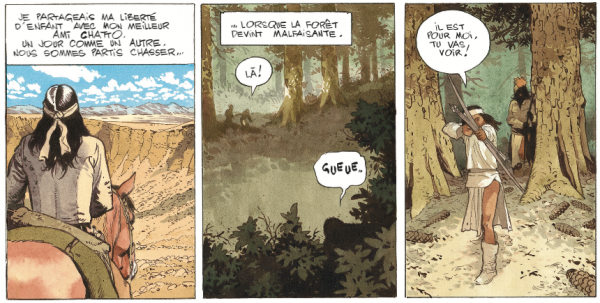Extrait de Comanche Trail par Christian Rossi, l'histoire d'une malédiction indienne dans la tribu des Comanches