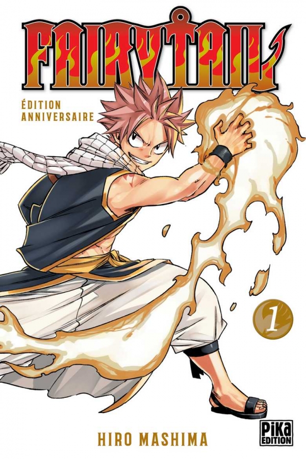 Couverture de Fairy Tail, T.1 - Édition anniversaire, de Hiro Mashima, aux éditions Pika