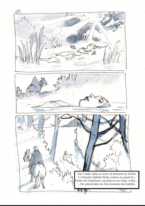 Storyboard pour Ophélie (in Les cahiers de Douai) Storyboard pour Ophélie (in Les cahiers de Douai) par Damien Cuvillier
