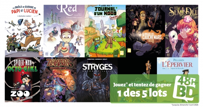 Thriller, aventure, super-héros, pirates… La sélection 48H BD 2026 a de quoi ravir tous les amoureux du 9e art ! À l'occasion des 14 ans de l'événement, ZOO Le Mag vous offre la chance de remporter 1 des 5 lots comprenant les albums sélectionnés !